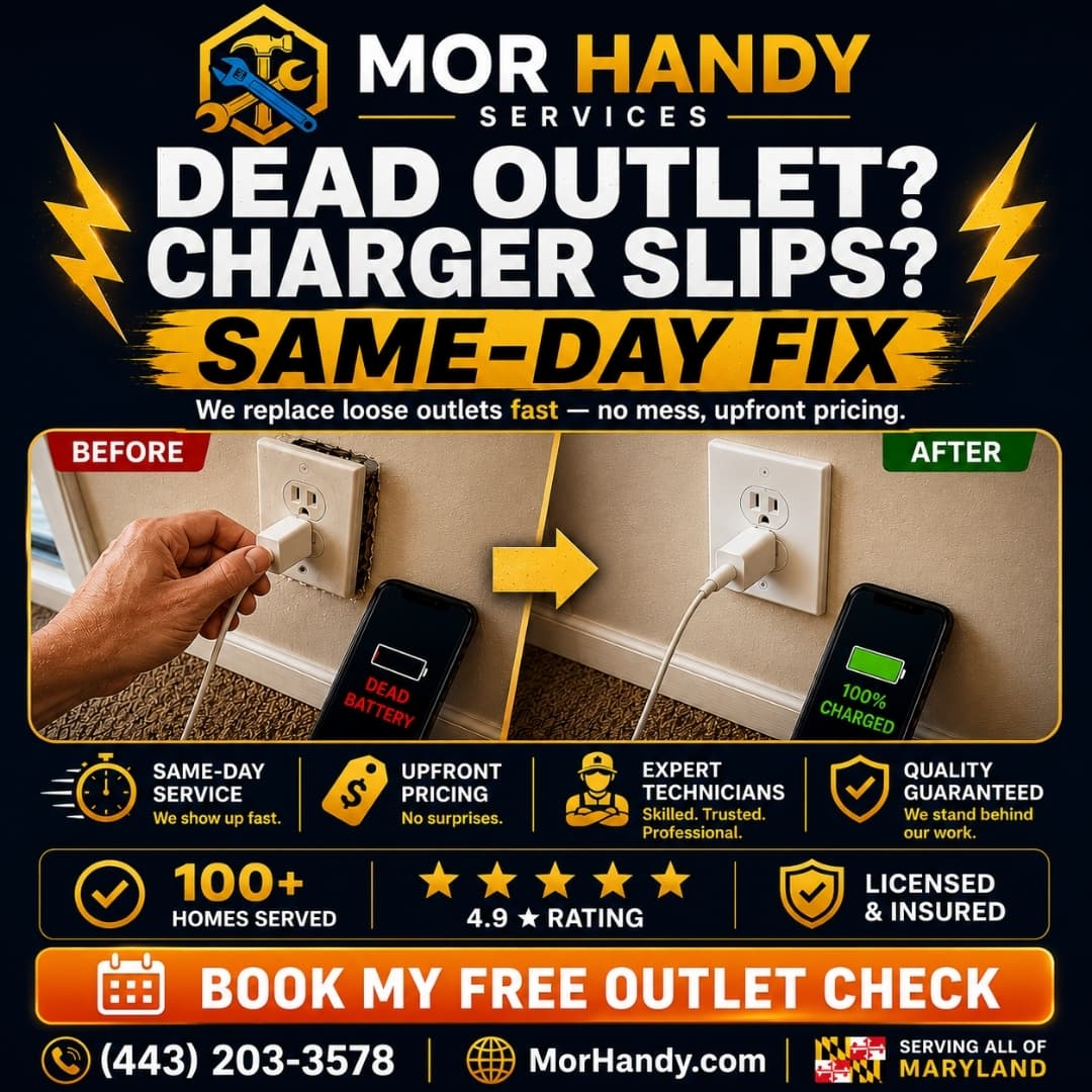 Outlet replacement advertisement with same-day service offer