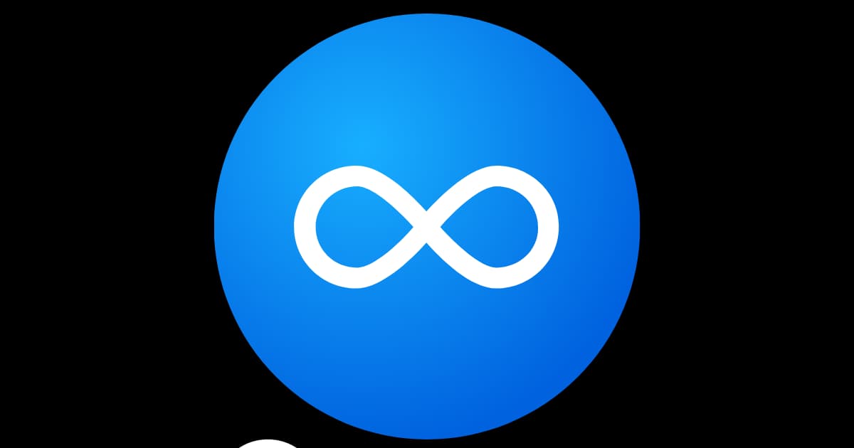 Blue Meta logo representing Facebook and Instagram advertising
