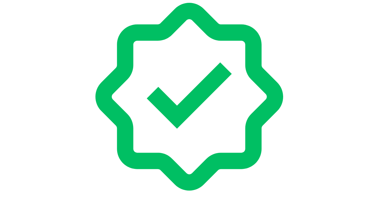 Green checkmark badge representing a clear and policy-safe review request