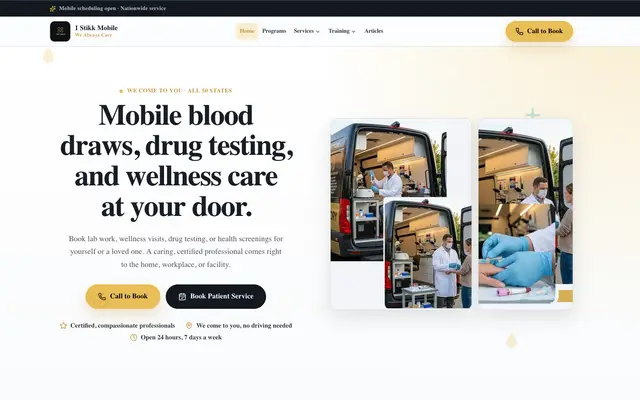 1 Stikk Mobile website homepage designed by CEO Turbo