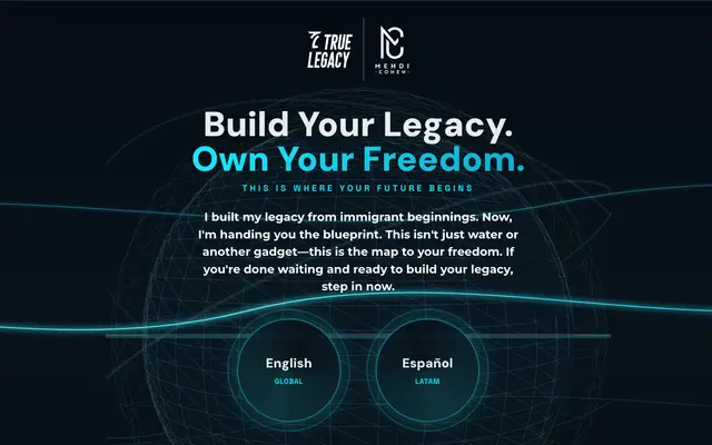 Mehdi Cohen website homepage designed by CEO Turbo